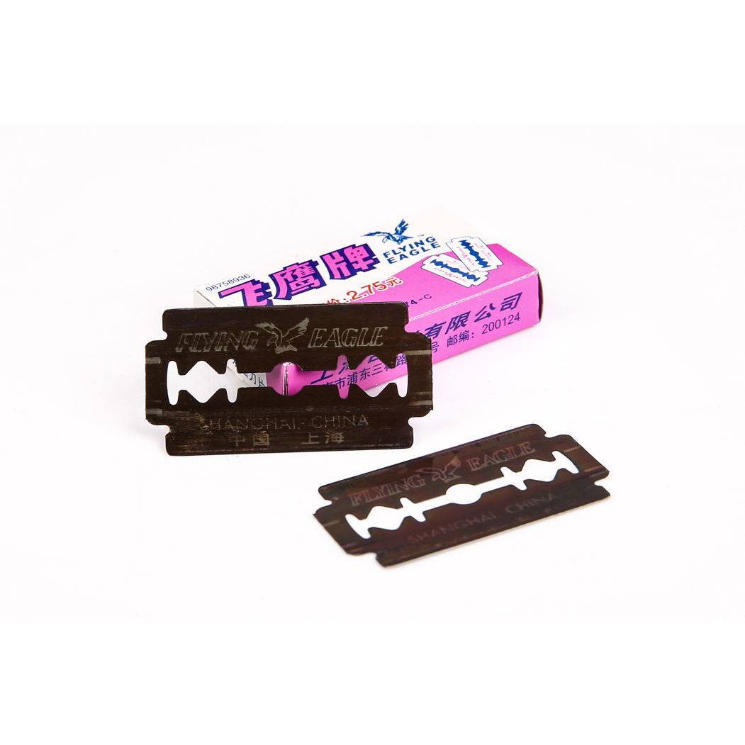 现货上海飞鹰双面刀片 74-c碳钢刮胡刀剃须刀片200片