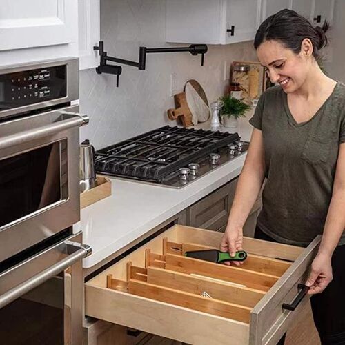 Telescopic Drawer Divider Wooden Storage Drawer DiVvider Div