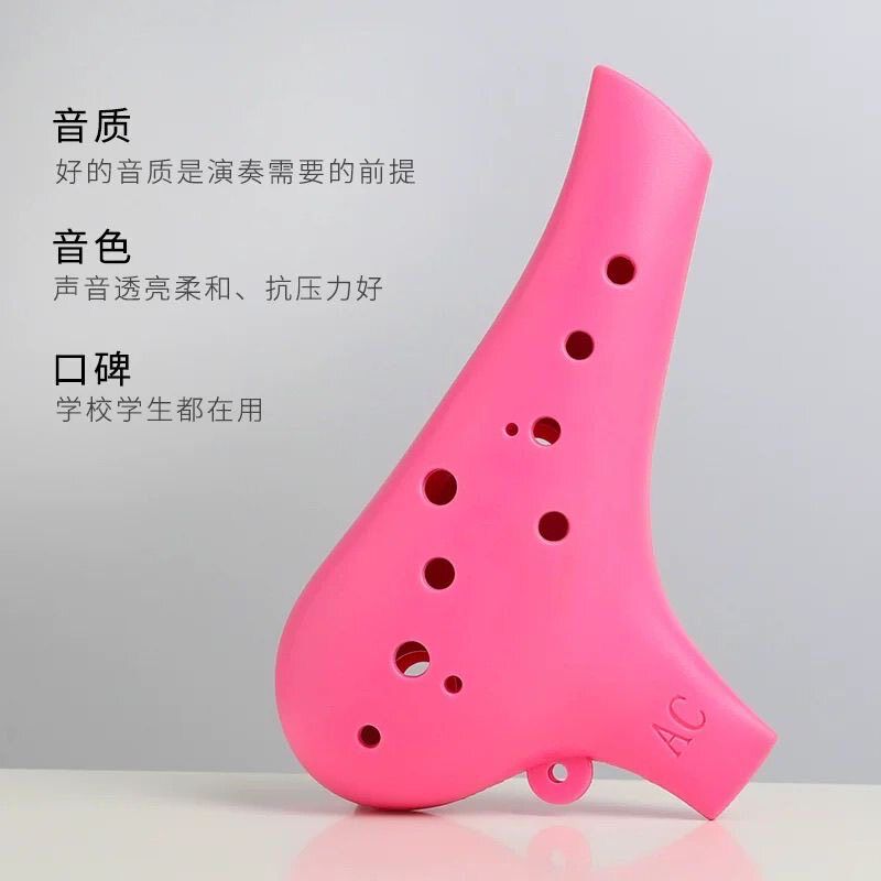12孔树脂陶笛AC调塑胶塑料中音C调十二孔学校学生初学乐器埙