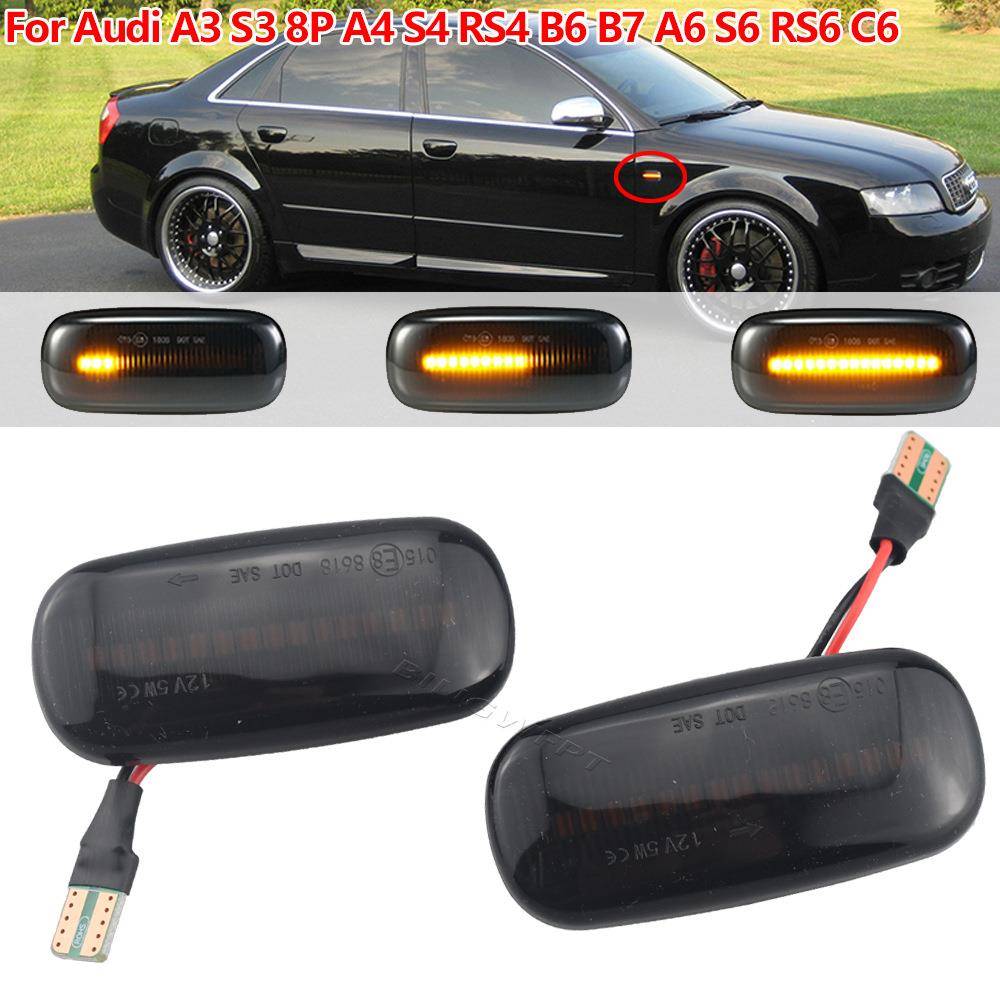 适用于奥迪A3S38PA4S4RS4B6B7B8A6S6C5流水叶子板边灯