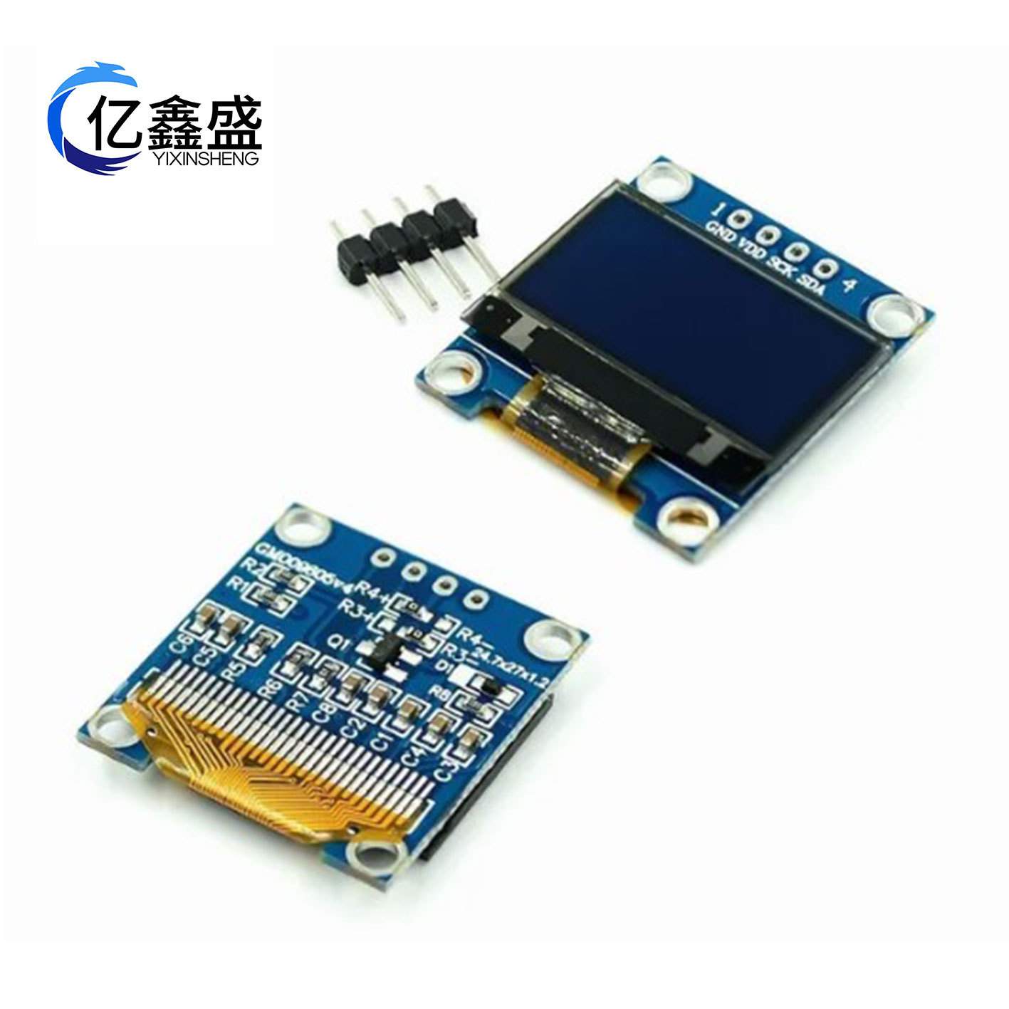 0.96寸 蓝色 白色 黄蓝双色 IIC通信 小OLED显示屏模块 51单片机