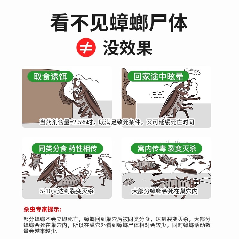 蟑螂药家用神器正品专用饭店非无毒全窝餐厅端杀蟑胶饵剂厨房
