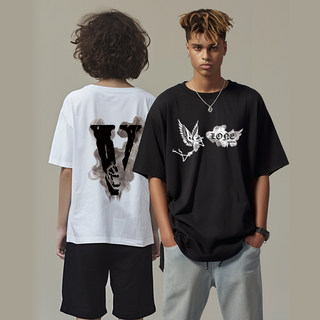 VLONE MABER官方2024新款t恤男短袖夏季纯棉日系复古宽松短袖上衣