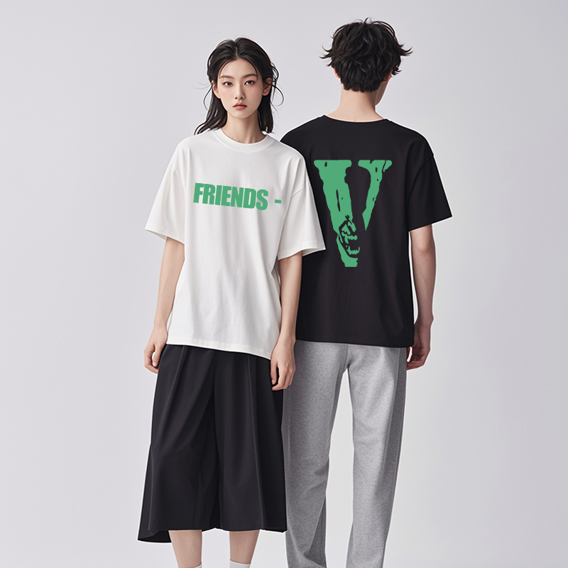 VLONE MABER官方美式宽松短袖t恤女纯棉2025年设计感街头上衣
