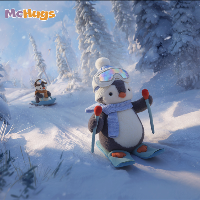 McHugs滑雪企鹅冰冰定制毛绒玩具