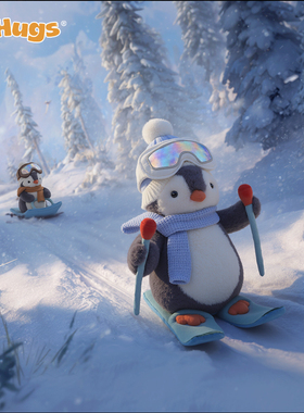 McHugs滑雪企鹅冰冰玩偶毛绒玩具娃娃公仔定制生日礼物女2026新年