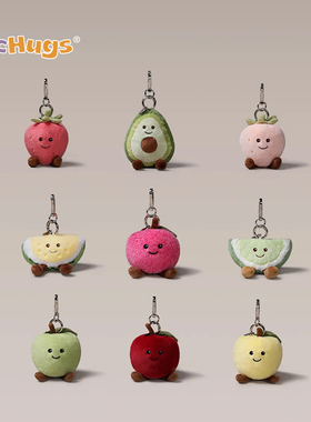 McHugs水果系列钥匙扣玩偶娃娃睡觉抱枕毛绒玩具美味水果公仔挂件