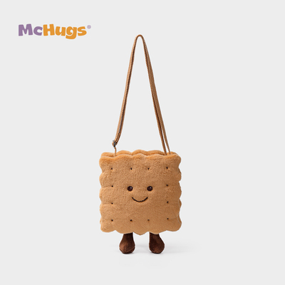 McHugs幸运饼干斜挎包玩偶背包储物包毛绒玩具娃娃生日礼物公仔