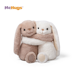 McHugs章若楠同款贴贴来瑞特兔灰白毛绒玩具拥抱睡觉抱枕生日礼物