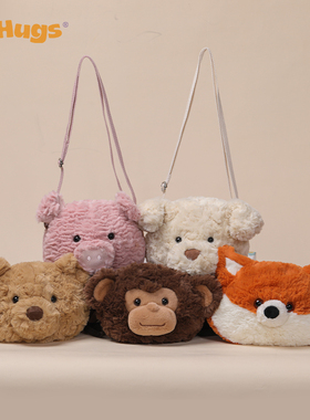 McHugs明星同款斜挎包小熊玩偶单肩背包高级休闲轻松生日礼物女生