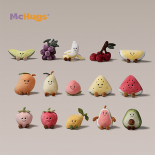McHug美味水果系列玩偶娃娃摆件玩具枕毛绒水果公仔生日礼物