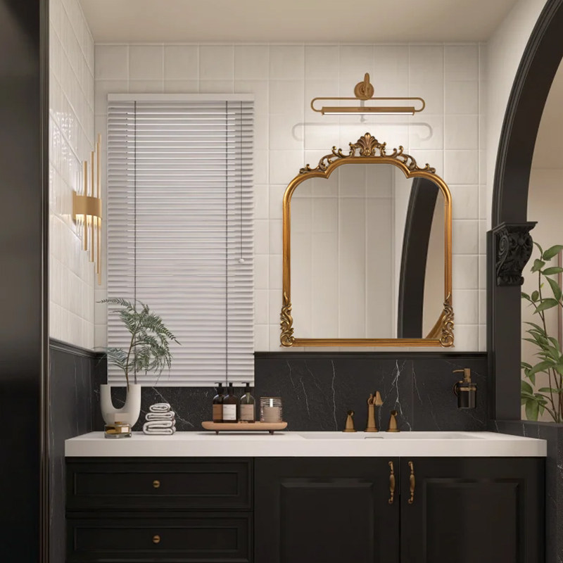 欧式复古浴室镜美式卫生间洗面台镜欧式智能梳妆卫浴化妆镜子,住宅家具,化妆镜,淘宝优惠券,粉丝福利购,淘宝优惠卷