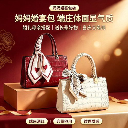 德国婚包2026新款真皮婚宴手提包