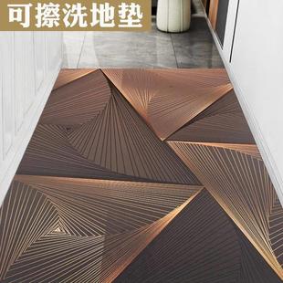 入户地垫轻奢家用进门垫子可擦洗门厅玄关地毯防滑网红踩脚垫 PVC