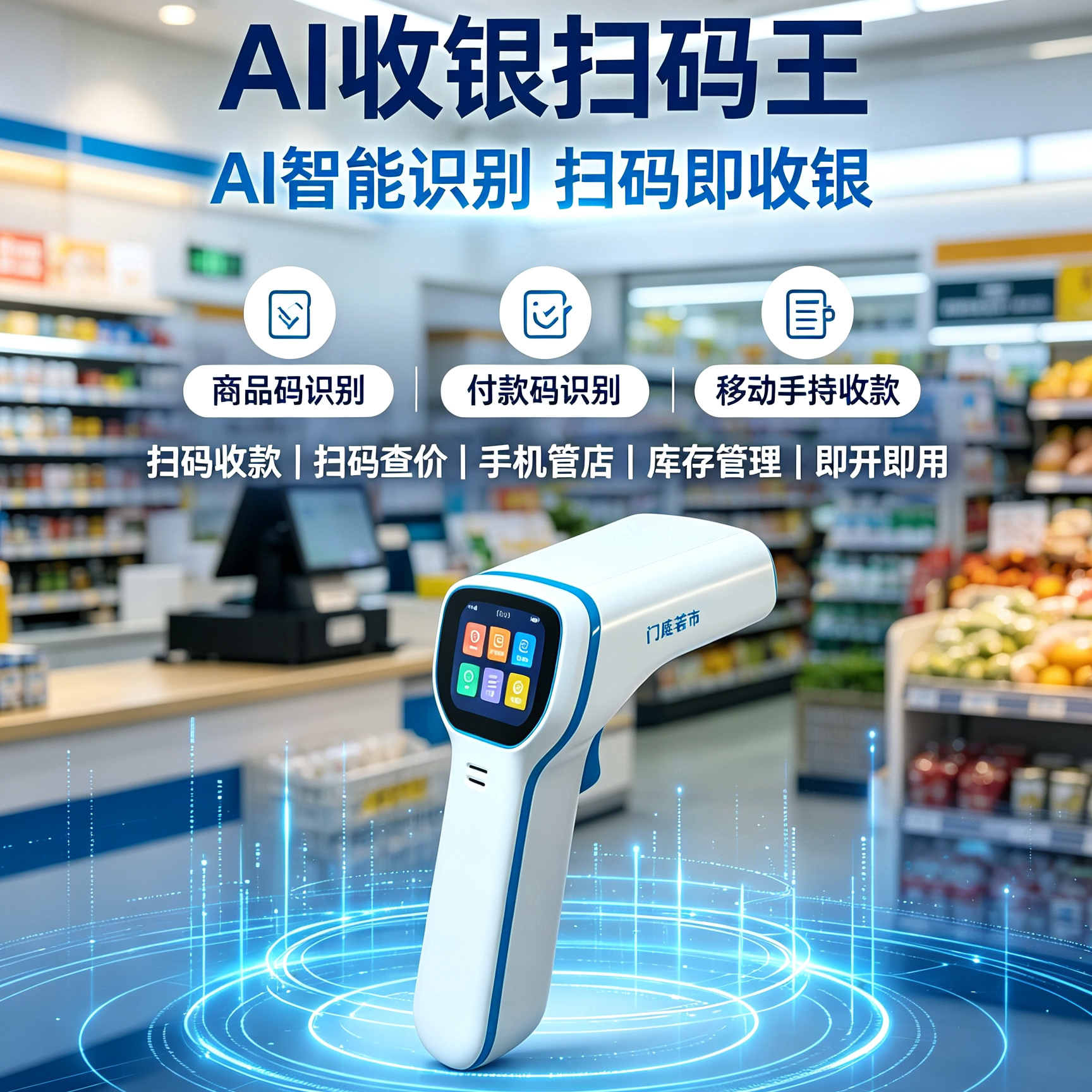 商品查价扫描扫码枪收钱器