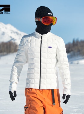 GAINAX滑雪保暖层90白鸭羽绒户外运动内搭男轻薄保暖秋冬中间层