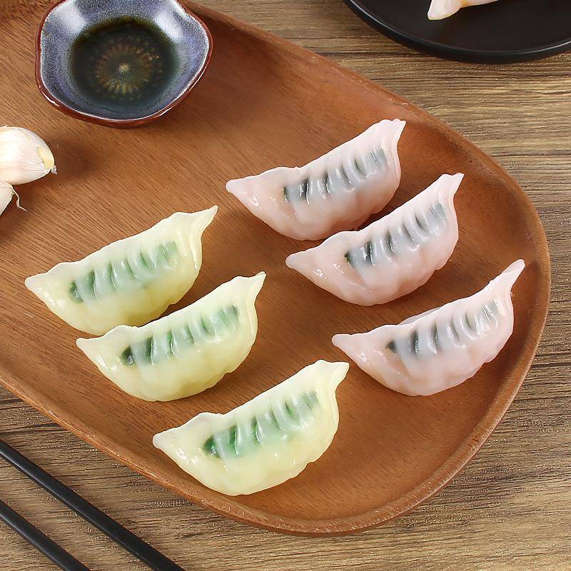 抖音同款仿真饺子道具儿童认知玩具仿真食物假水饺煎饺模型