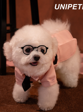 UNIPETISM 韩系甜酷牛仔皮带连衣裙 宠物猫咪狗狗裙子 UNI24T03