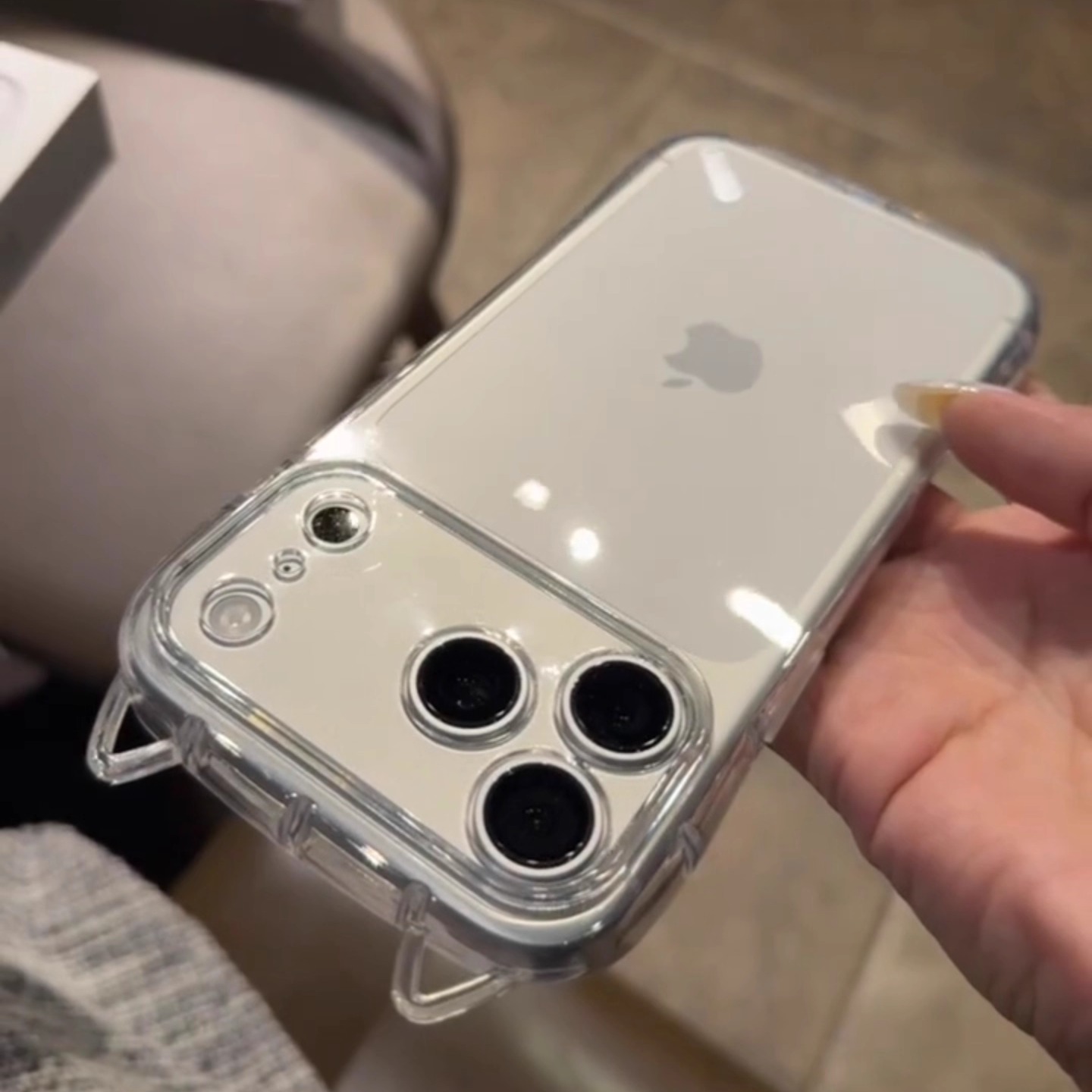 新款按键全包猫耳朵透明软壳适用iPhone17ProMax手机壳16苹果Air