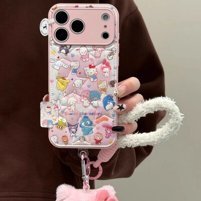 全包皮纹爱心三丽鸥适用iPhone17ProMax手机壳16苹果15防摔软男女