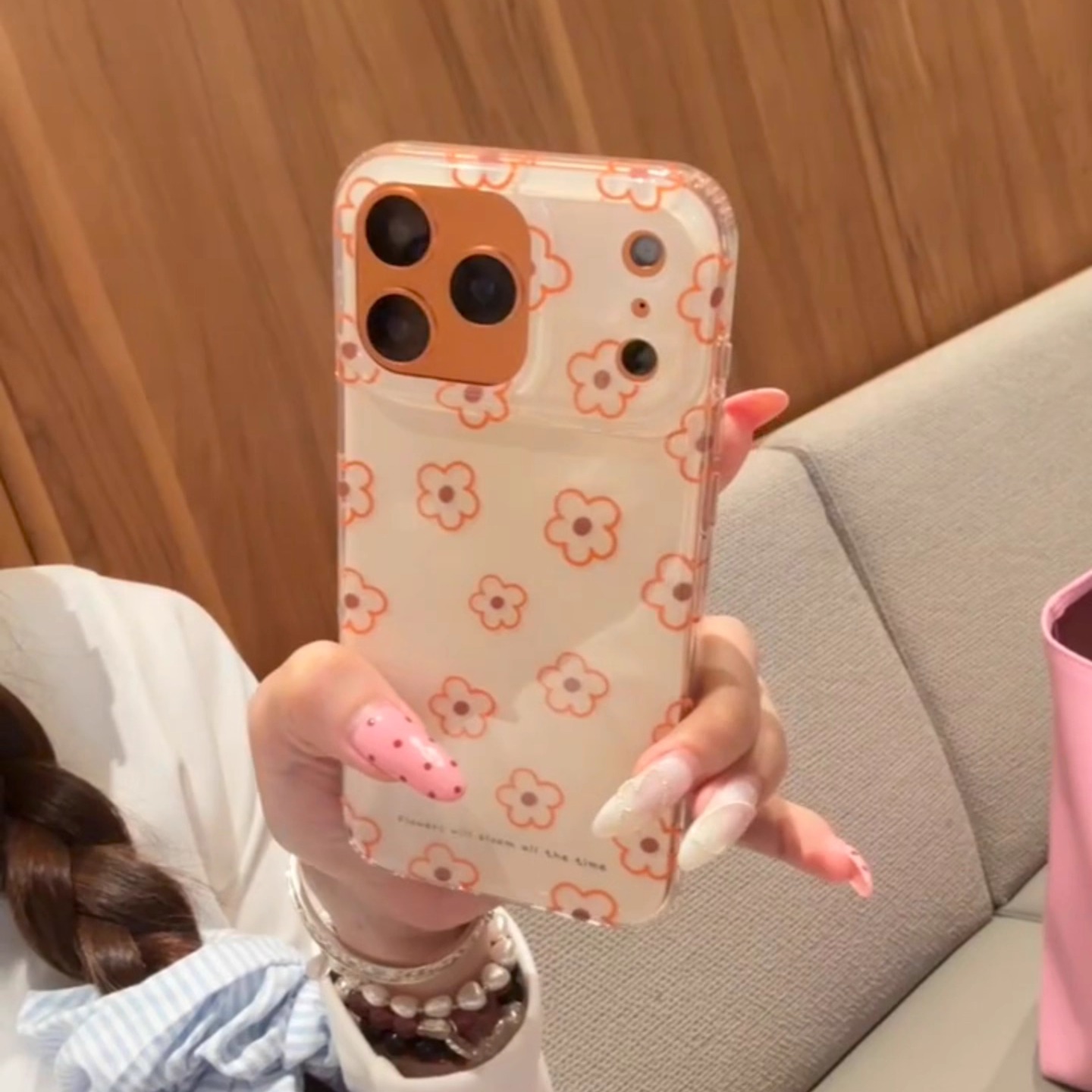 小清新ins满屏花朵适用iPhone17ProMax手机壳16苹果15防摔软男女
