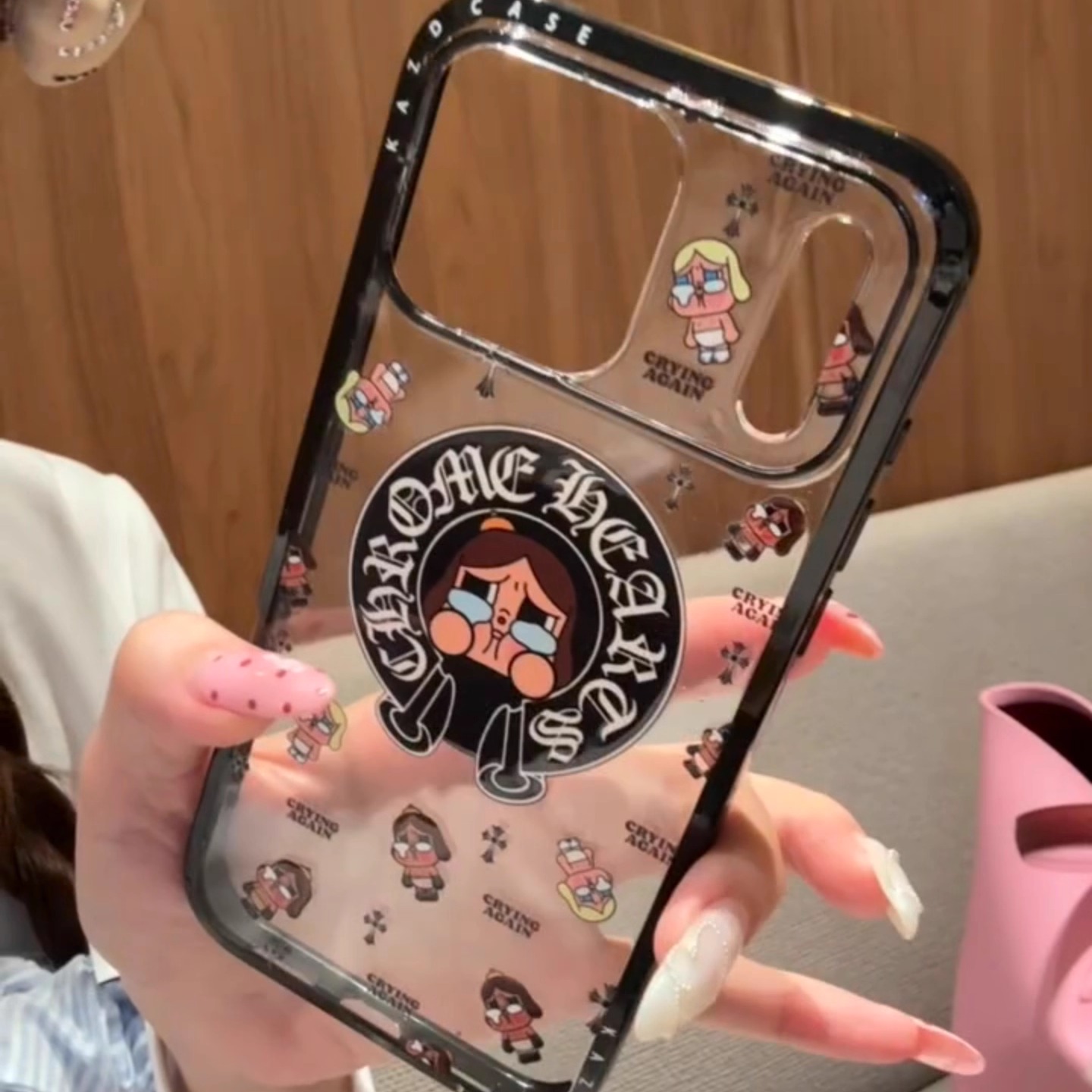 新款卡通克罗心哭娃适用iPhone17ProMax手机壳16苹果15防摔软男女