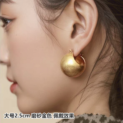 2025新款高级感复古金色耳环