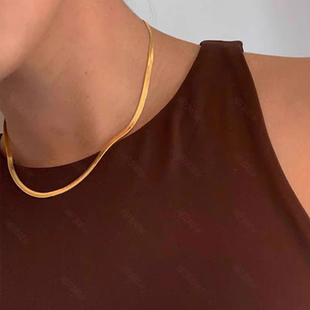 欧美时尚简约气质冷淡风链条蛇骨项链锁骨链短款颈链