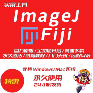 新版 FIJI软件远程安装 图像处理灰度分析荧光计数ImageJ新 image