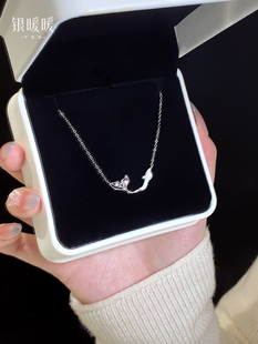 999纯银鱼你伴侣项炼2025新鱼尾挂件银饰品的朋友生日礼物的女朋