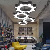 Люстра с шестернями для офиса для спортзала, креативный светильник