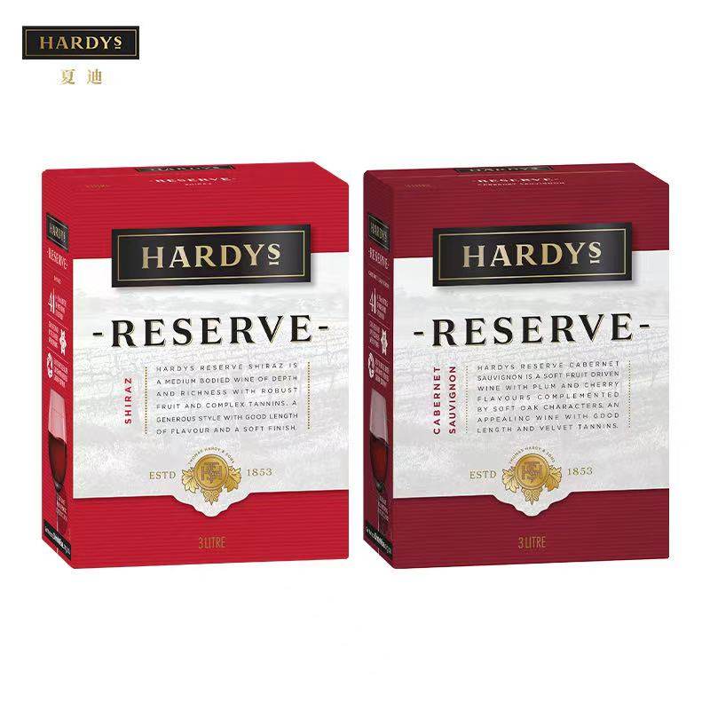 【红色组合】夏迪葡萄酒珍藏西拉赤霞珠红3L袋装澳洲口粮红酒顺丰