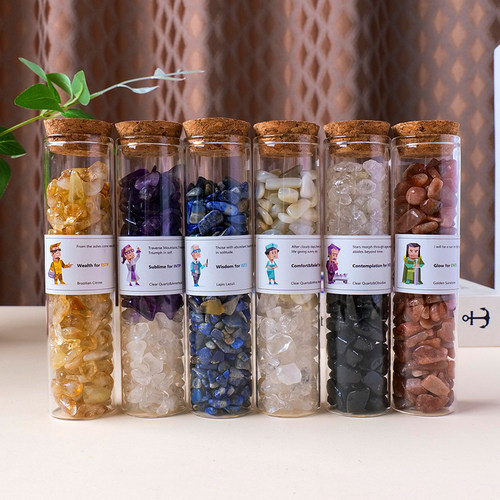 MBTI16型人格天然水晶碎石漂流瓶