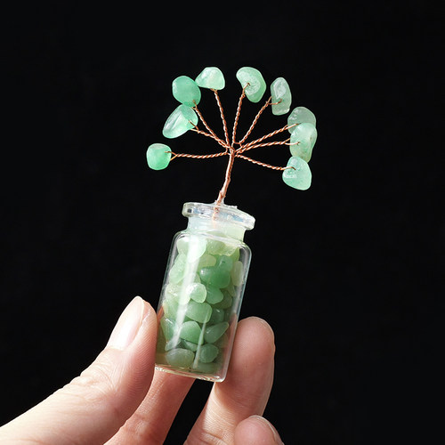 福征居水晶碎石许愿瓶