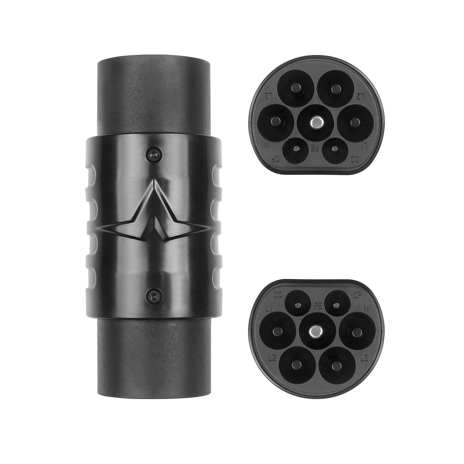 ST-E052B新款源头工厂EV汽车欧标转国标转接头Type2 to GBT适配器,电子/电工,转换插头,淘宝优惠券,粉丝福利购,淘宝优惠卷