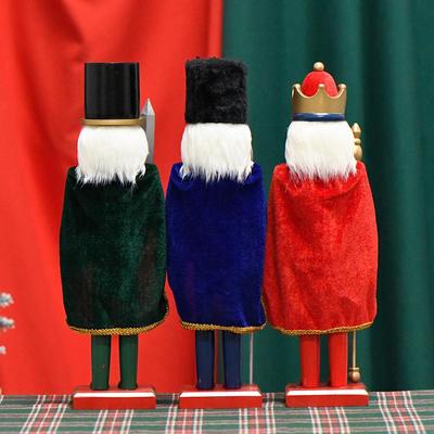 欧式风格工艺品木偶人欧式客厅木质胡桃夹子38CM披风胡桃夹子现货