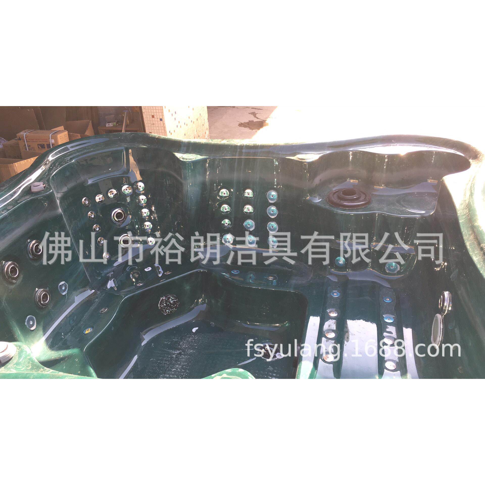 按摩浴缸 2米户外浴缸大池 亚克力SPA5-6人大浴缸 正方形冲浪泡池