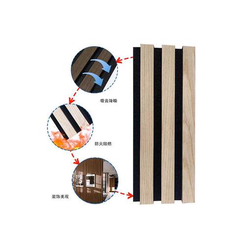 航音聚酯纤维吸音格栅背景墙装饰降噪实木环保吸音格栅隔音材料