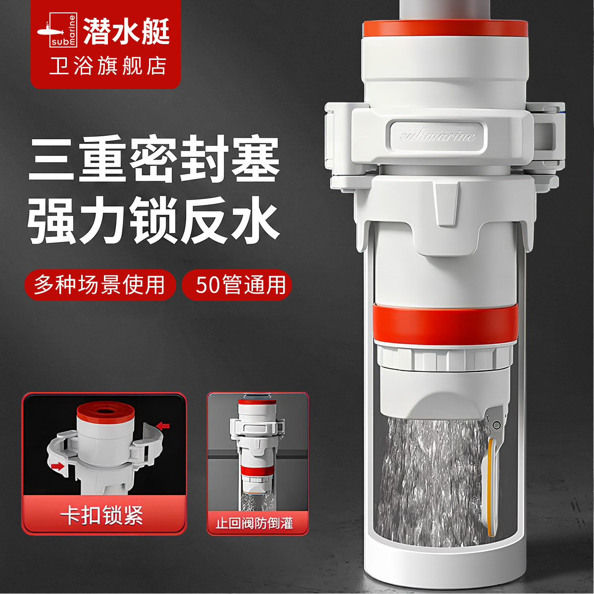 潜水艇下水道防返水防倒灌止逆阀图片