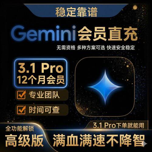 【Gemini3pro ！稳定不降智】Gemini pro3.1 3.0个人会员代充