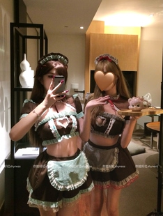 你脸好红shyness-生巧双子-圣诞情人节巧克力镂空甜美女仆套装