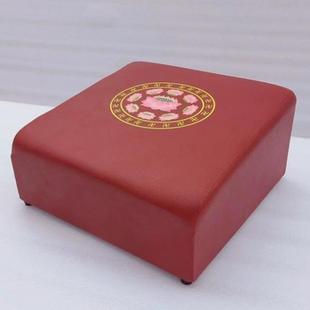 直供 佛堂拜垫跪垫家用皮革拜佛垫加厚型寺庙跪拜垫莲花款