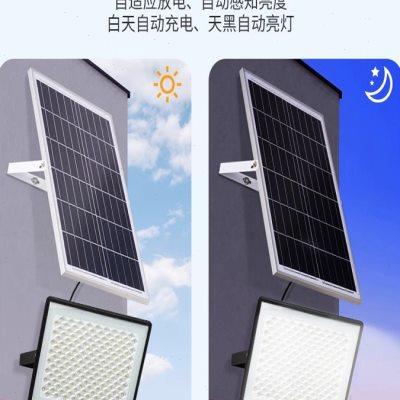 太阳能户外灯家用庭院灯农村照明灯投光灯超亮大功率600W防水路u.