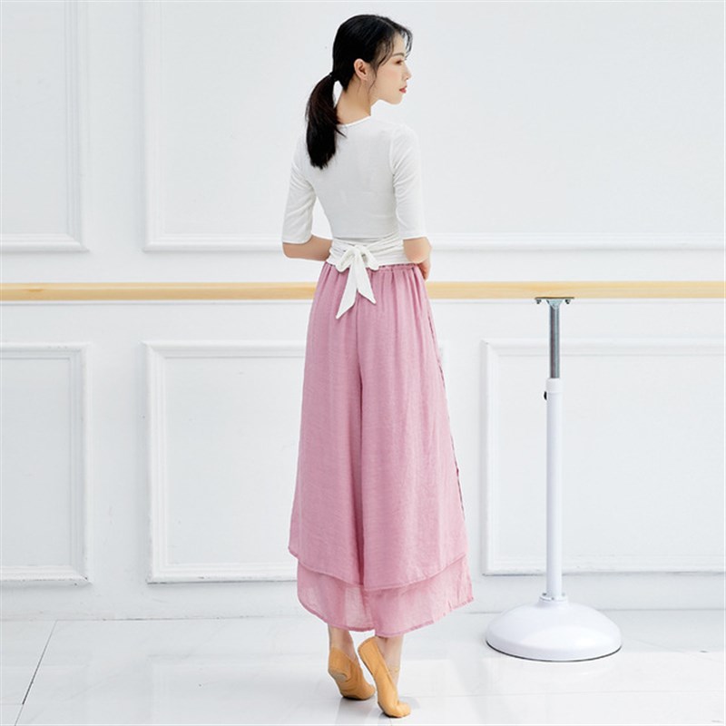 舞蹈练功服上衣女现代舞长袖教师形体训练服古典衣服民族服装秋冬