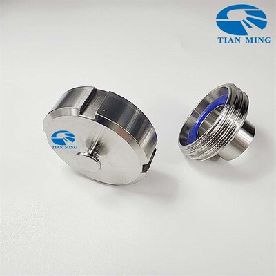 304/316L德标DIN11851盲螺母云头整套活接盲盖德标闷盖圆内螺纹