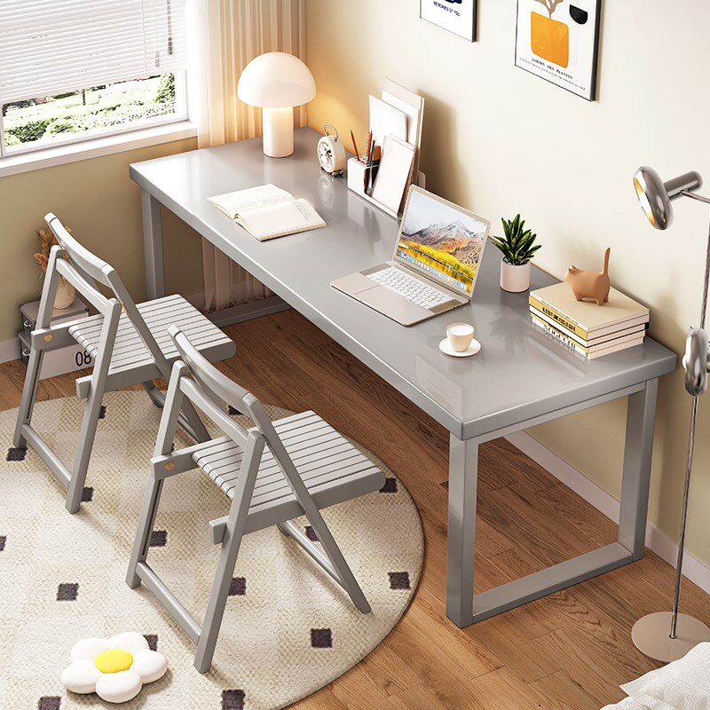 双人实木书桌椅家用卧室简约办公台式电脑桌中小学生学习桌写字台