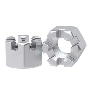 金固盈304不锈钢六角开槽螺母带槽型锁紧螺帽开口高螺母6181 6178