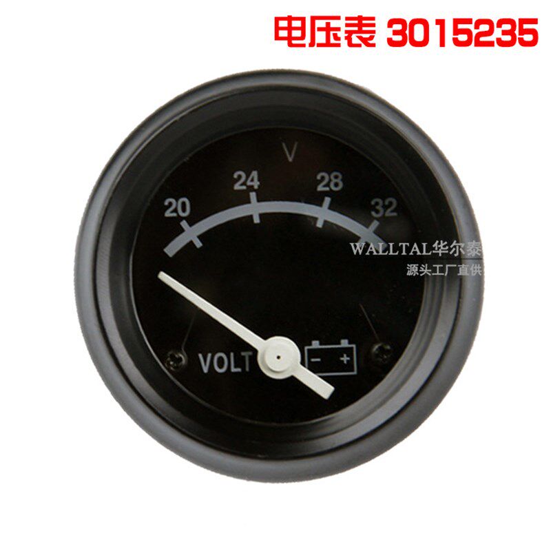 发电机组船机工程车直流指针式电压表3015235通用型柴油机仪表盘