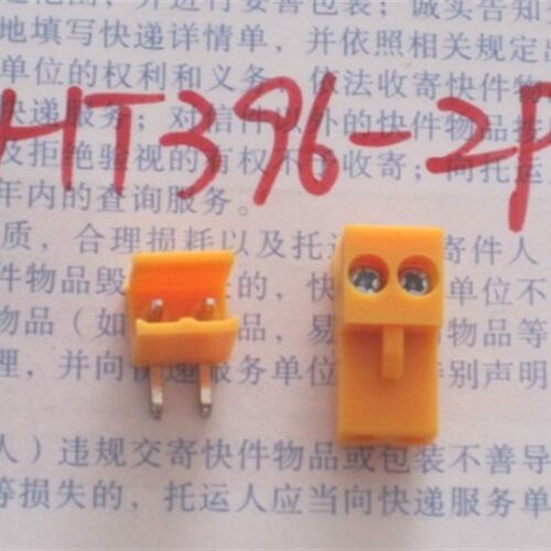 HT396-2P 接线端子 HT3.96mm间距 插拔式 橙色 弯脚
