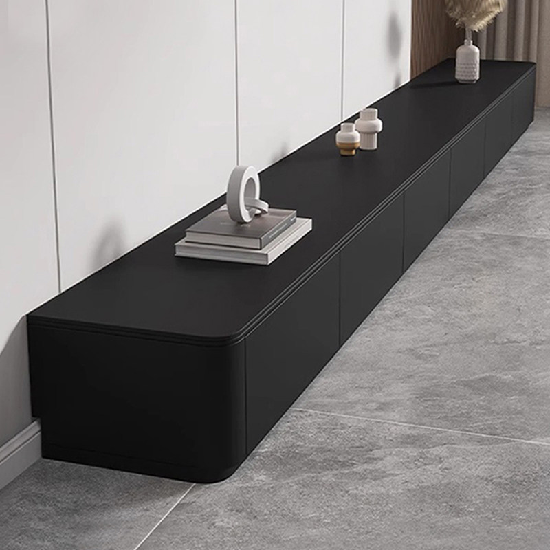 电视柜落地岩板茶几组合客厅家用简约小户型高级黑色实木电视柜子